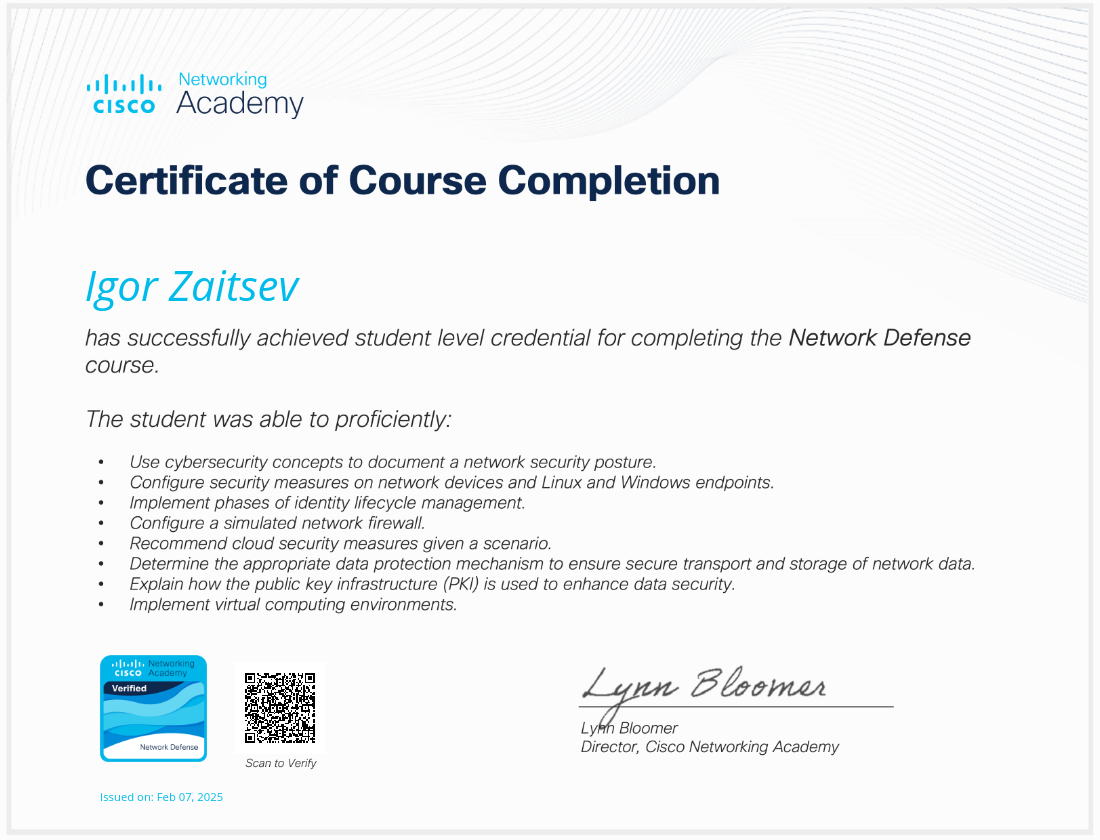 Certificate 7